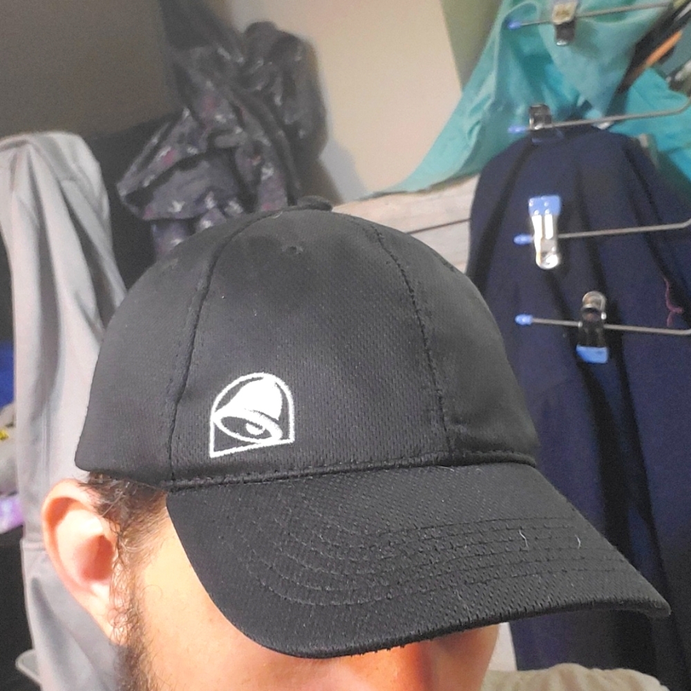 Authentic Taco Bell Employee Cap Associate Black Snapback Embroidered Hat - Picture 3 of 9